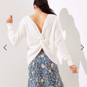 Loft NWT Twist Back Sweater